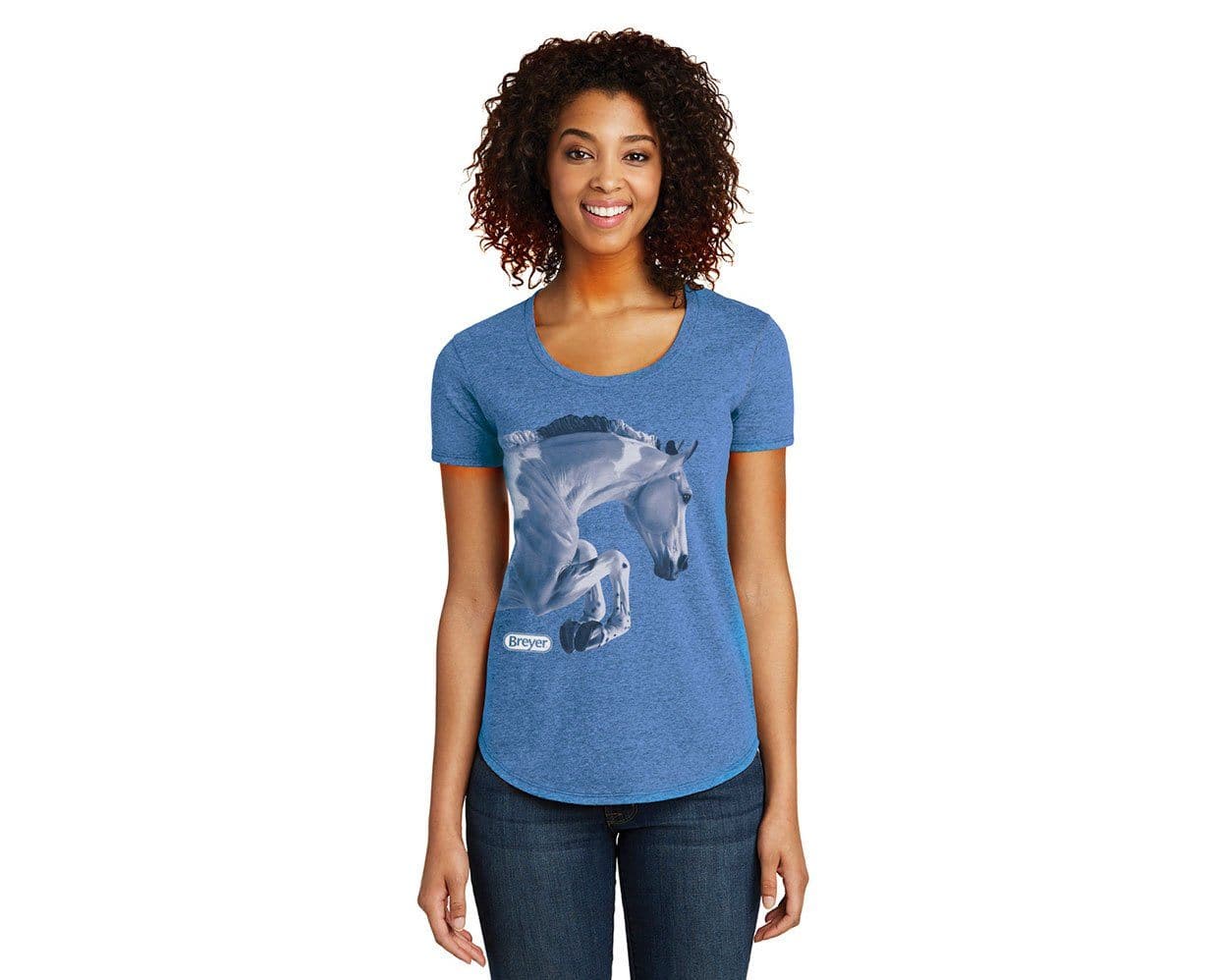 Breyer Blue Jumping Horse Women's T-Shirt - Image 3