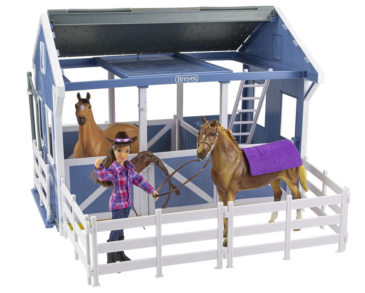Deluxe Country Stable with Horse & Wash Stall - Image 5