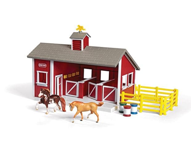Stablemates Red Stable Set with Two Horses - Image 3