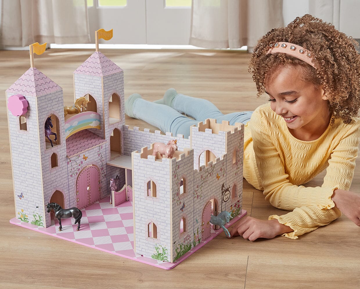 Unicorn Magic Deluxe Wood Castle Playset - Image 2