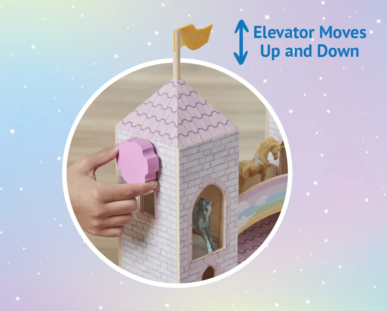 Unicorn Magic Deluxe Wood Castle Playset - Image 3